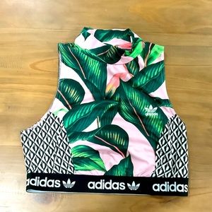 Adidas crop top workout top